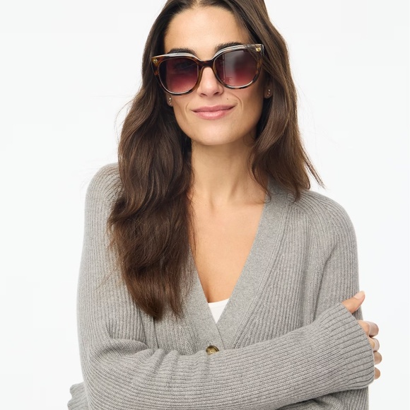 J.Crew Cotton-blend Ribbed Cardigan Sweater - Picture 2 of 6